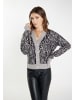 faina Damen Strickjacke in Grau Schwarz