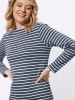 Sieh an! Sweatshirt in rauchblau-ecru-geringelt