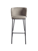 Beliani 2er-Set Barhocker MINA in Beige/Schwarz