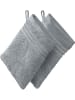 REDBEST Frottier Waschhandschuh 2er-Pack New York in hellgrau