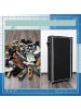 relaxdays 2x Stoff-Schuhschrank in Schwarz - (B)88 x (H)161 x (T)30 cm