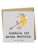 Mr. & Mrs. Panda Anlasskarte Fuchs Metalldetektor mit Spruch in Grau Pastell