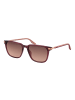 Converse Unisex Sonnenbrille Quadratisch Burgundisch