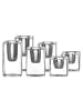 Ritzenhoff & Breker 6er Set Kerzenhalter Candela 4 / 6 / 8 cm transparent in transparent
