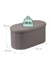 relaxdays Sitzbank in Dunkelgrau - (B)76 x (H)38 x (T)38 cm