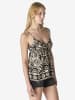 KOROSHI Damen-Tanktop bedruckt in Schwarz