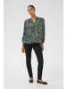 Kaffe Kurzarm-Bluse KAjanne Regular fit in Green Leopard