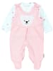 TupTam Baby Strampler Set mit Spruch in rosa/weiß