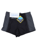 Aquarti Aquarti Herren Badehose mit Reißverschlusstasche in schwarz/grau