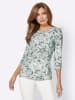 WITT WEIDEN Shirt in mint-grau-bedruckt