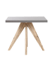 Beliani Esstisch OLBIA in Grau/Braun - (W) 90 x (H) 76 x (L) 90 cm