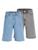 JACK & JONES Junior 2er-Pack Jeans-Shorts in Light Blue Denim