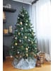 JACK Christbaumdecke Rund Ø 120cm Weihnachtsbaumdecke in Silber / Schneeflocke