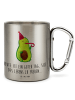 Mr. & Mrs. Panda Becher Aus Edelstahl Avocado Feier mit Spruch in Silber