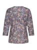 GOLDNER Kurzgröße:  Printshirt mit Blumenmuster in grau / bunt