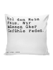 Mr. & Mrs. Panda Dekokissen Hol den Wein raus.... mit Spruch in Weiß