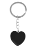 Adeliás Damen Anhänger – Schlüssel Herzanhänger aus Edelstahl in schwarz