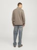 Jack & Jones Strickjacke mit Viertelreißverschluss in Greige
