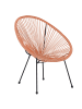 Beliani 3-tlg Bistro Set ACAPULCO II in Orange/Schwarz