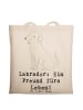 Mr. & Mrs. Panda Shopping Tasche Labrador Freund mit Spruch in Creme