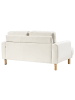 Beliani 2-Sitzer Sofa TUVE in Weiß/Braun - (W) 149 x (H) 85 x (L) 90 cm