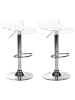Beliani 2-tlg Drehhocker NEUM in Transparent/Silber