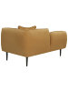 Beliani Chaiselongue CHEVANNES in Gelb/Schwarz - (W) 138 x (H) 74 x (L) 77 cm
