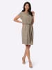 Sieh an! Jersey-Kleid in beige-taupe-bedruckt