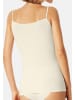 UNCOVER BY SCHIESSER Spaghetti Top Bamboo Cotton in Off-white / Dunkelblau