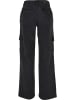 Urban Classics Urban Classics Damen Ladies High Waist Straight Denim Cargo Pants in black washed