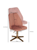 FineBuy Bürostuhl in Rosa / Samt / 46x47x100