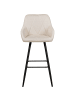 Beliani 2-tlg Barhocker DARIEN in Beige/Schwarz