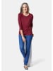 GOLDNER Kombifreundliches Shirt mit ¾ Arm in dunkelrot