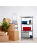 relaxdays Schwerlastregal in Silber - (B)60 x (H)138 x (T)30 cm