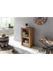 KADIMA DESIGN Standregal Massivholz 88cm hoch 2 Böden Design Holz-Regal in Massivholz