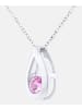 Diamant L'éternel Halskette mit Anhänger aus 375 Weißgold mit Saphir