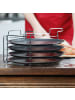 relaxdays 4er Set Pizzablech in Anthrazit
