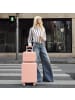 ABRIHOME Kofferset Hartschale mit Kosmetiktasche in Rosa