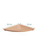 relaxdays Eckregal in Natur - (B)25 x (H)3 x (T)25 cm