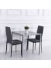 HOMCOM Esstisch in Grau 75L x 75B x 75H cm