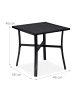 relaxdays Gartentisch in Schwarz - (B)46 x (H)46 x (T)46 cm