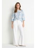 Rich & Royal Embroidery Bluse aus Musselin in Skyway Blue
