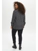 KAFFE curve Langarm-Bluse KCollia in Black / Sand Chain Print