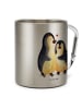 Mr. & Mrs. Panda Thermobecher Pinguin umarmen ohne Spruch in Silber