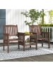 COSTWAY Gartenbank mit Tisch 165x60x88cm in Braun