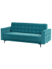 Beliani 3-Sitzer Sofa ABERDEEN in Blau/Schwarz - (W) 186 x (H) 83 x (L) 88 cm