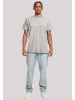F4NT4STIC T-Shirt Herzschlag Berge Wandern in grau meliert