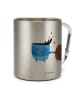 Mr. & Mrs. Panda Edelstahl-Thermobecher Kaffee Bohne ohne Spruch in Silber