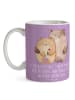 Mr. & Mrs. Panda Tasse 10. Hochzeitstag Rosenhochzeit mit Spruch in Lavendeltraum