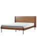 Beliani Doppelbett LIBERMONT in Braun/Schwarz - (W) 184 x (H) 100 x (L) 208 cm